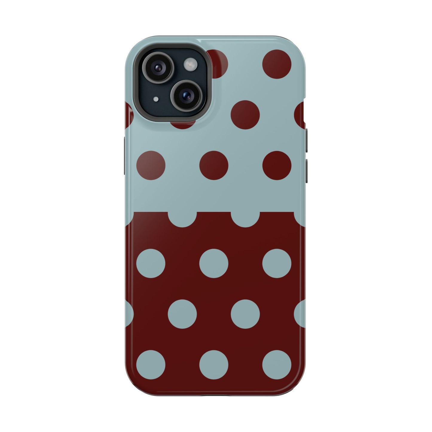 Blue Brown Polka Dot Split Case