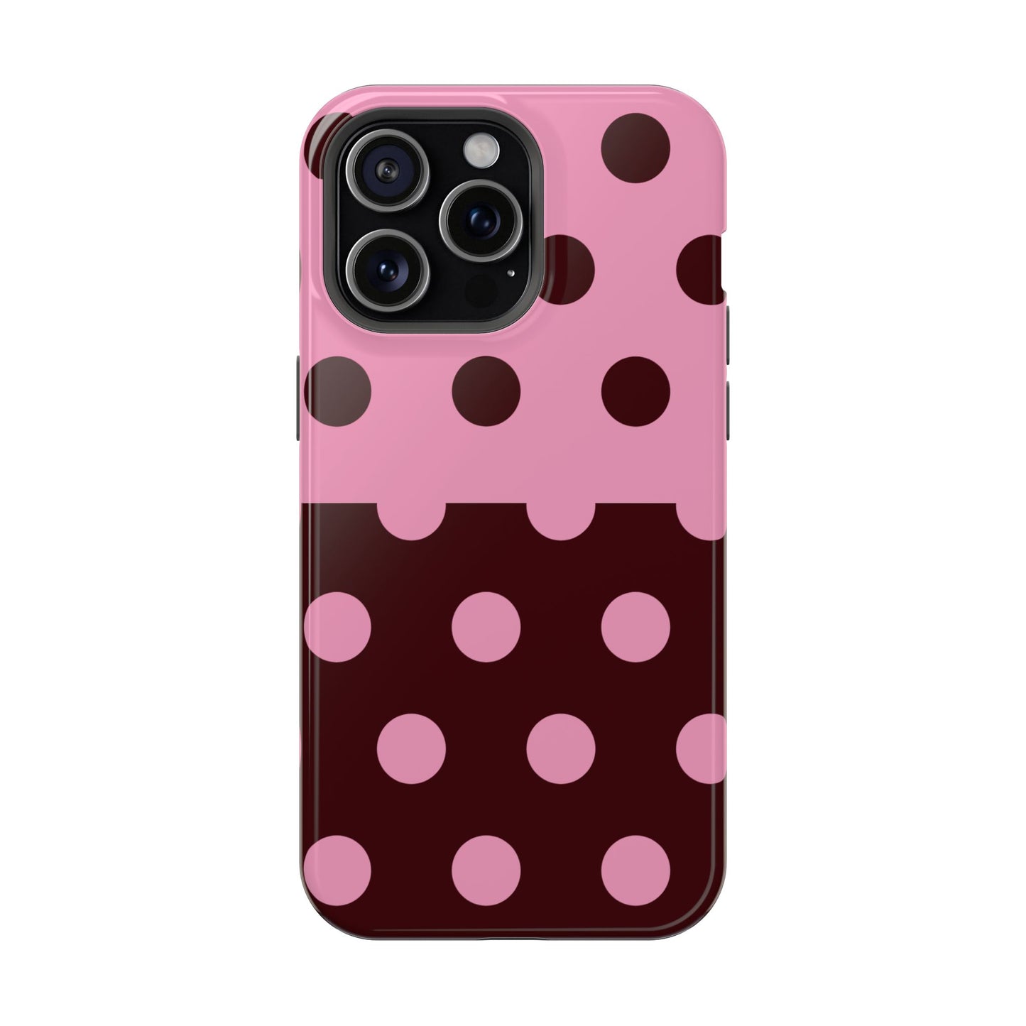 Pink Brown Polka Dot Split Case
