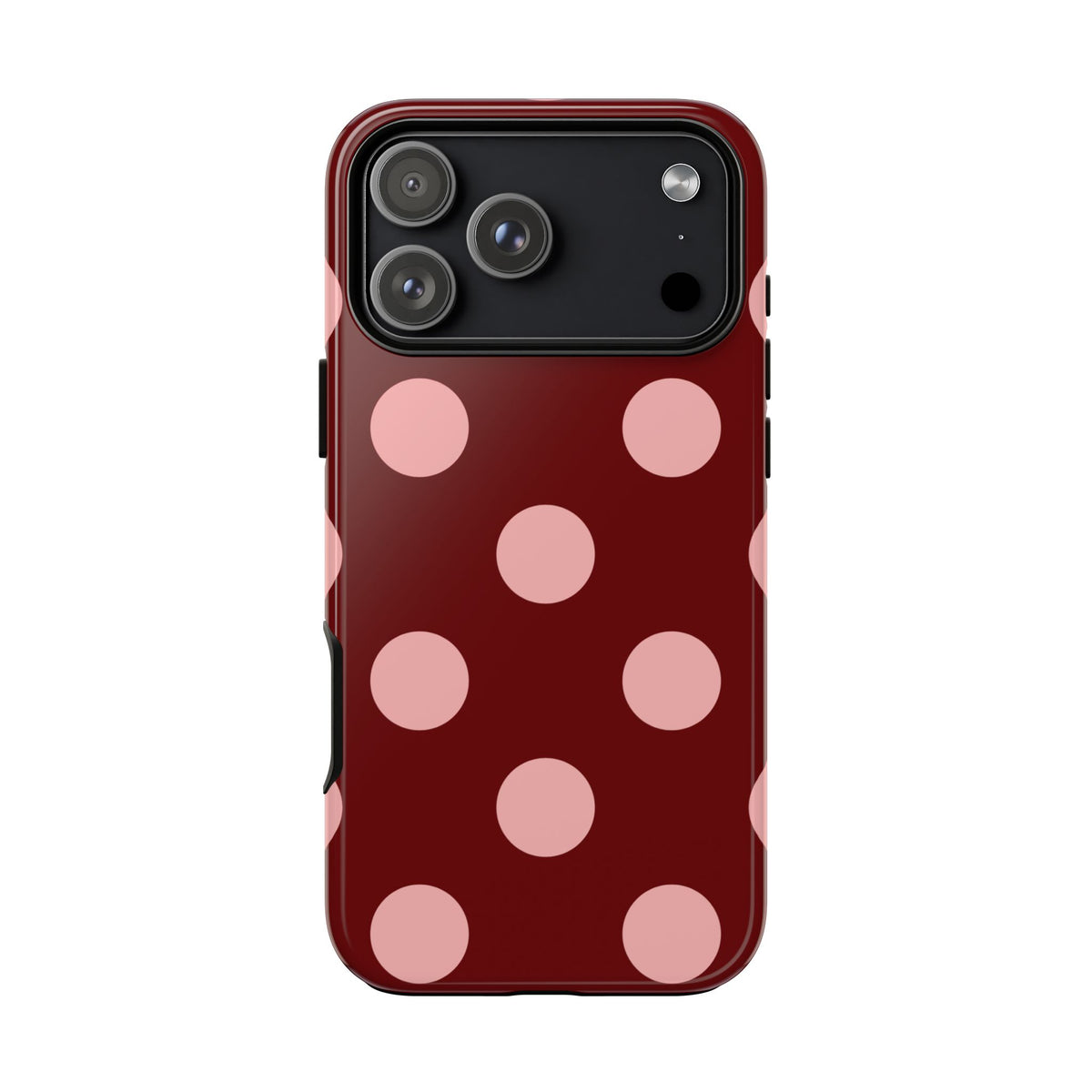 Pink & Burgundy Polka Dot