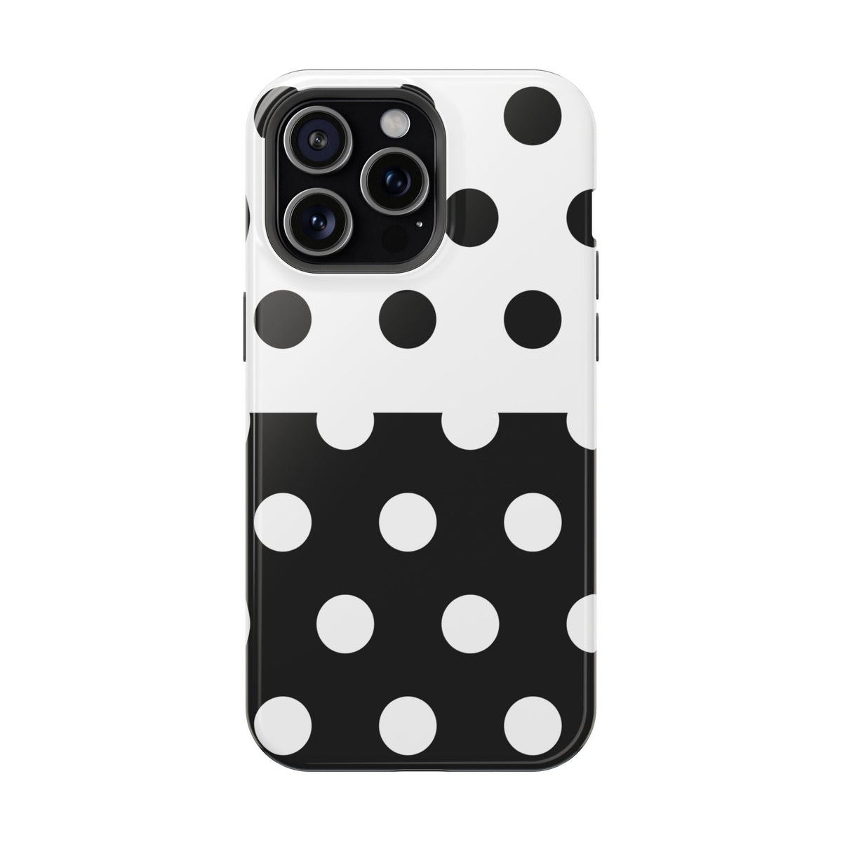 White And Black Polka Dot Split - Layreen Cases