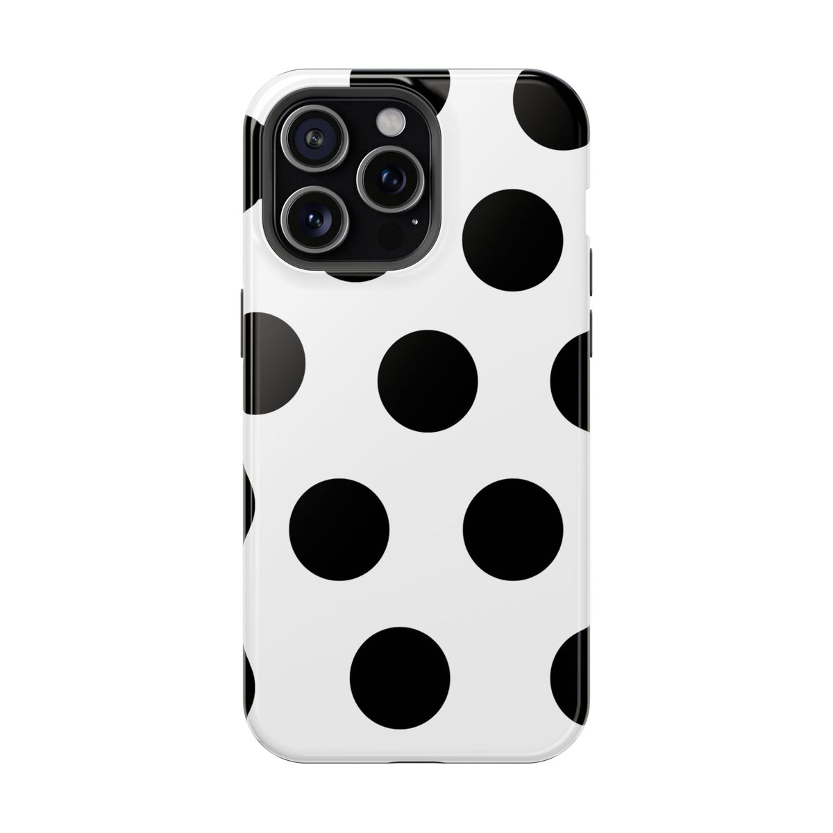 White Black Large Polka Dots - Layreen Cases