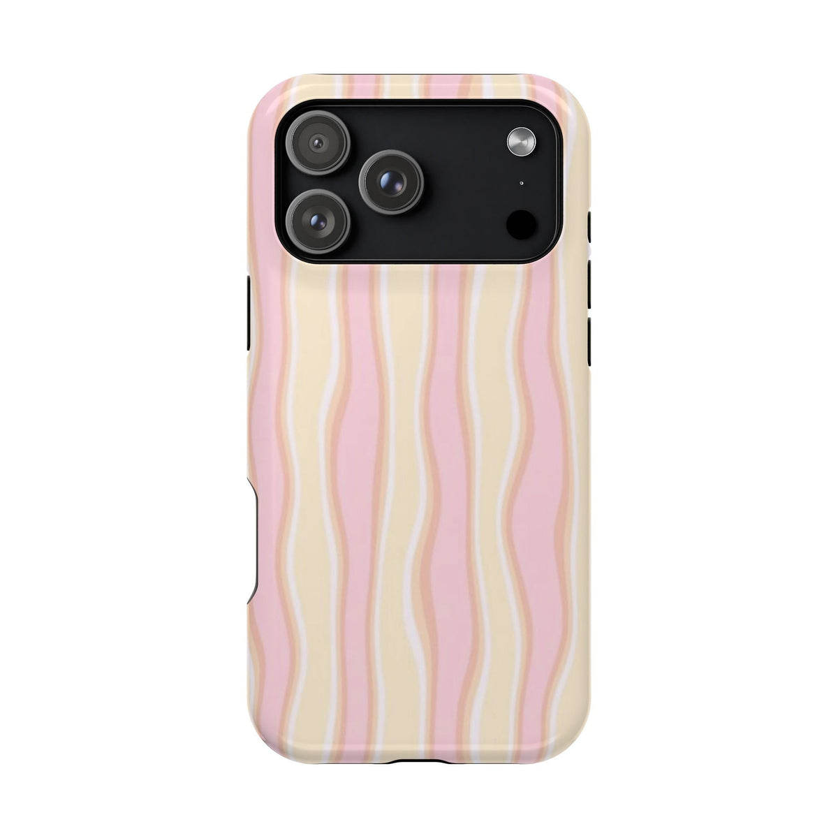 Yellow & Pink Asymmetrical Stripes - Layreen Cases
