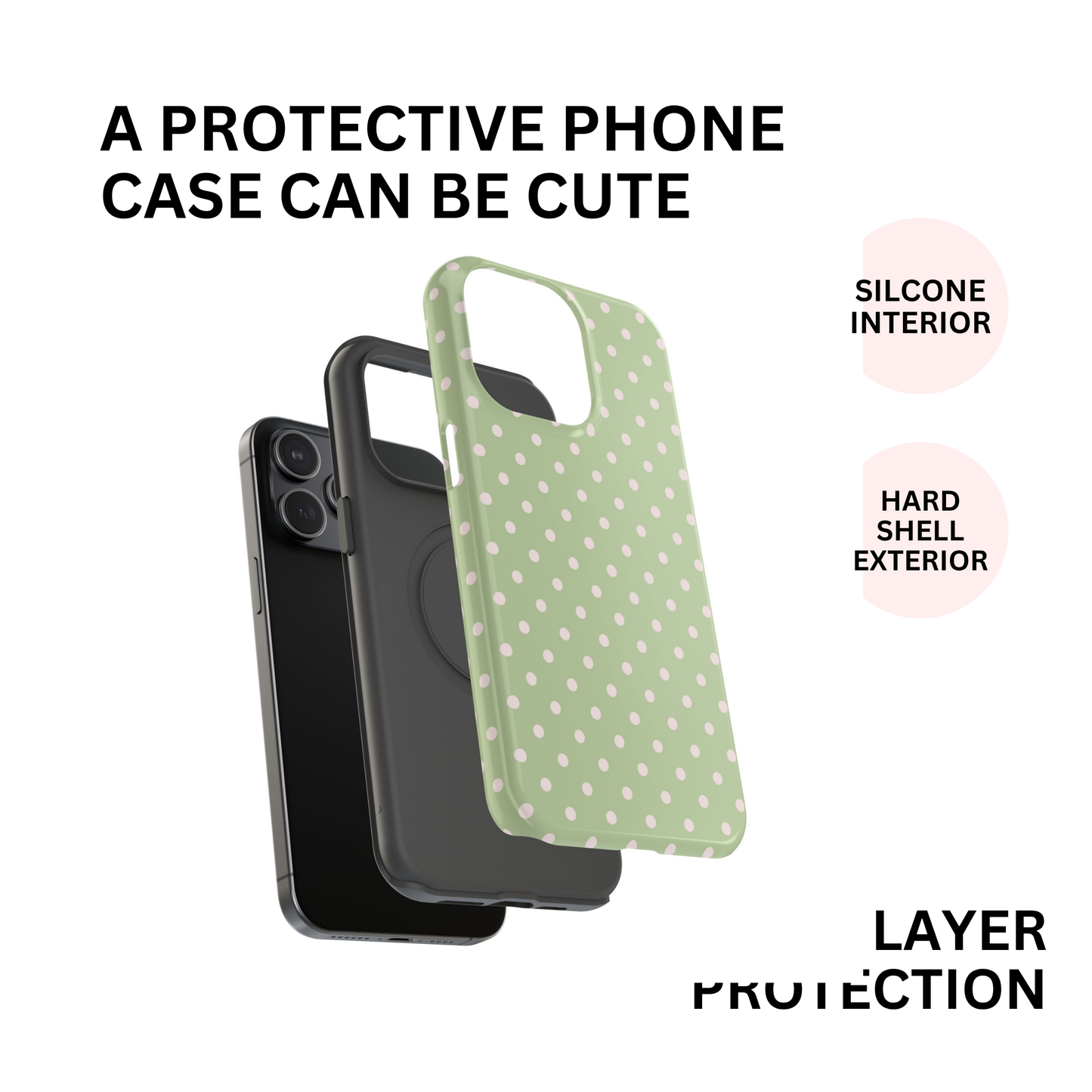 Polka Dot Matcha Case