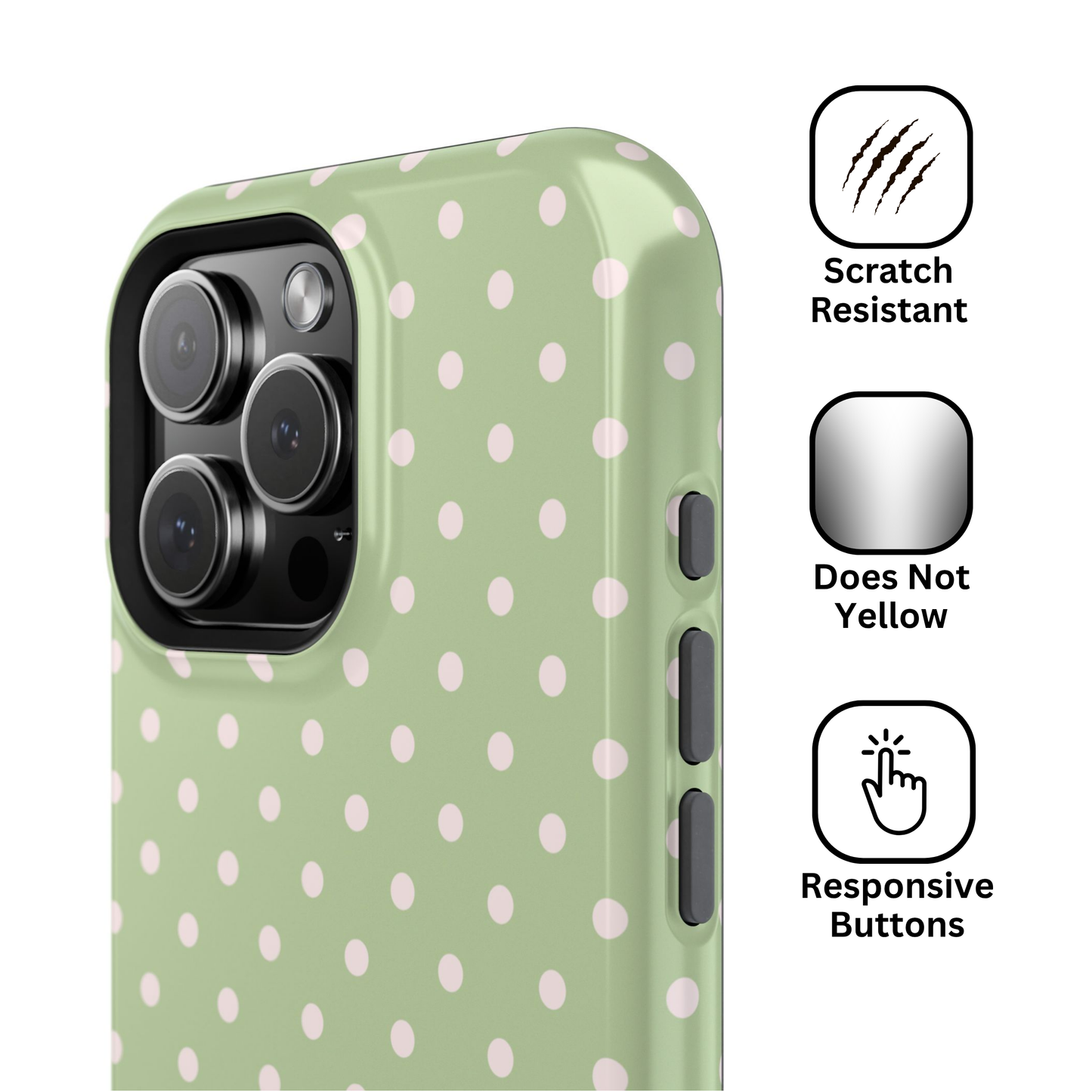 Polka Dot Matcha Case