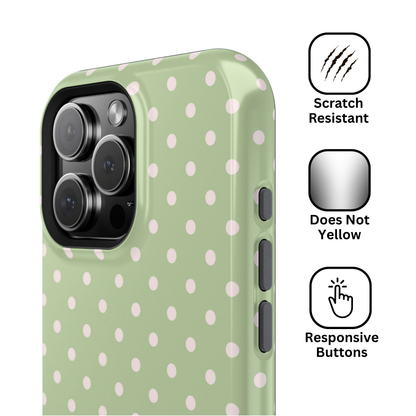 Polka Dot Matcha Case