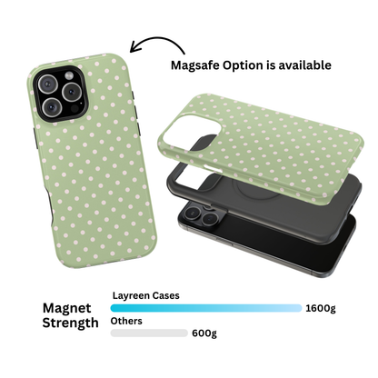 Polka Dot Matcha Case