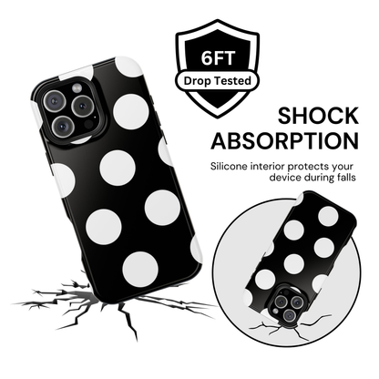 Black White Large Polka Dots