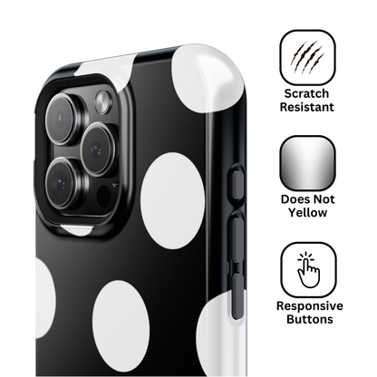 Black White Large Polka Dots