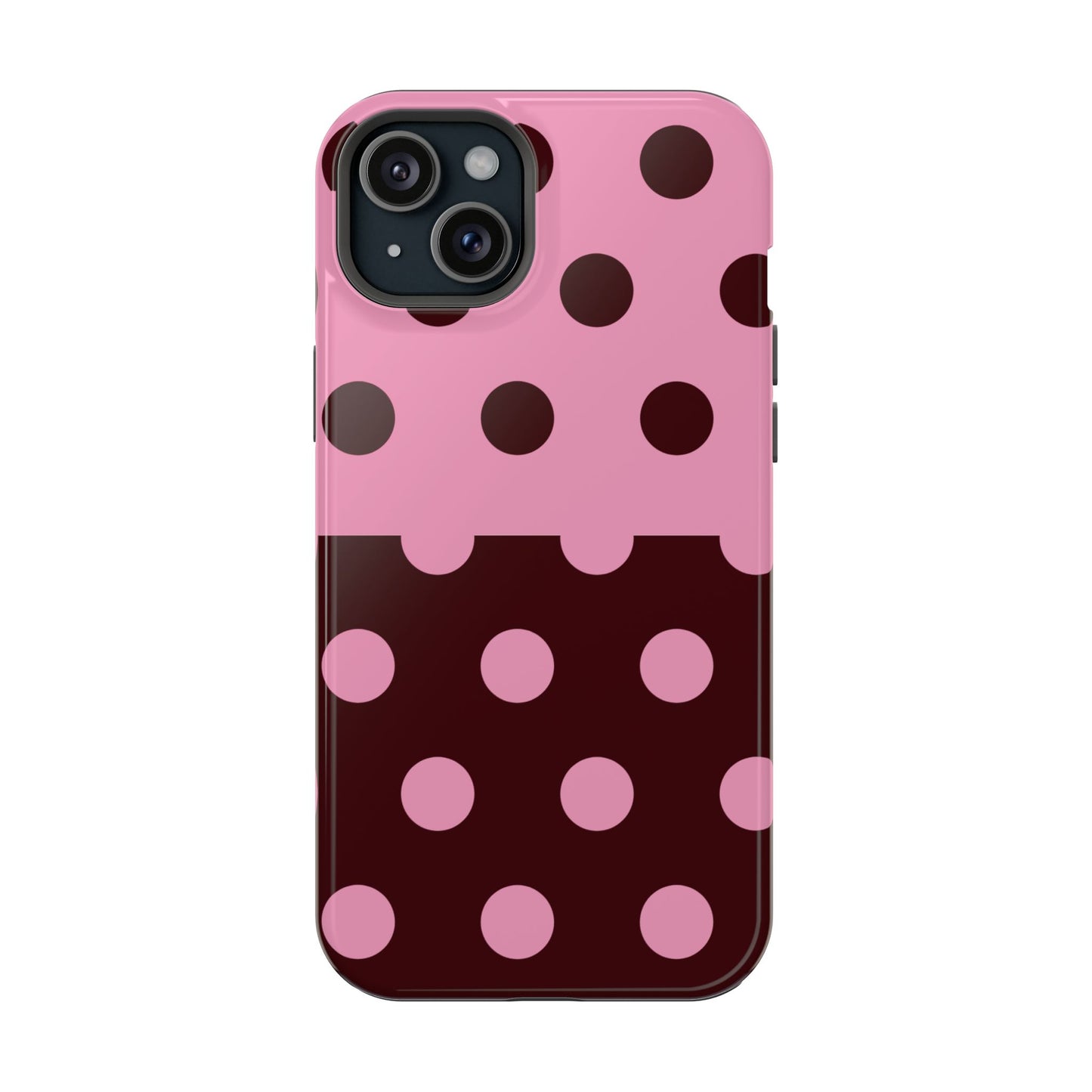 Pink Brown Polka Dot Split Case