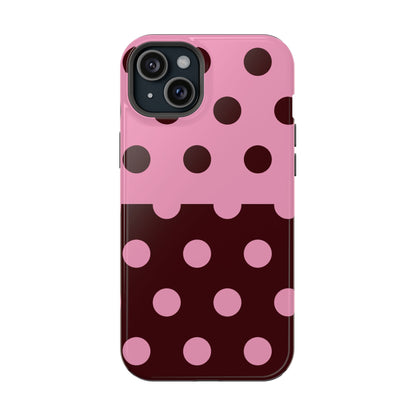 Pink Brown Polka Dot Split Case