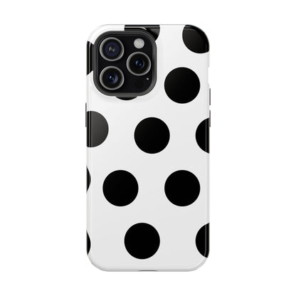 White Black Large Polka Dots