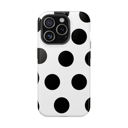 White Black Large Polka Dots