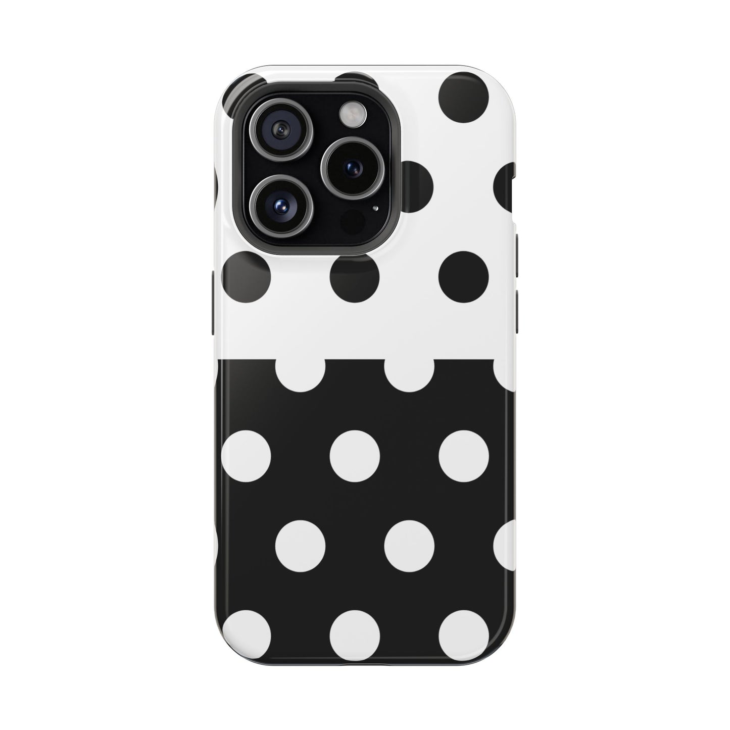 White And Black Polka Dot Split