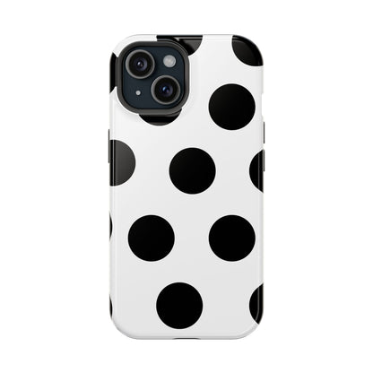 White Black Large Polka Dots