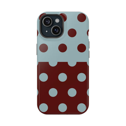 Blue Brown Polka Dot Split Case