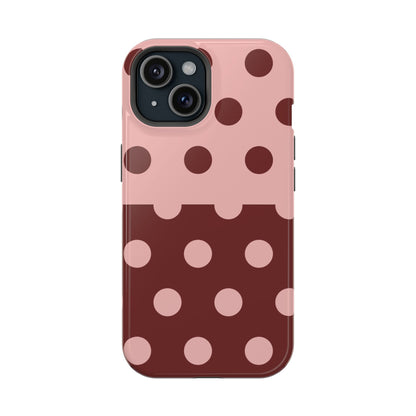 Pink And Red Polka Dot Split