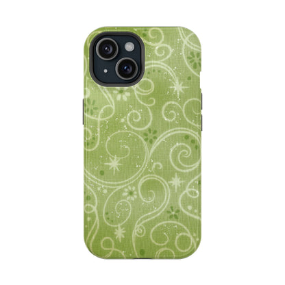 Green Y2K Swirls Case