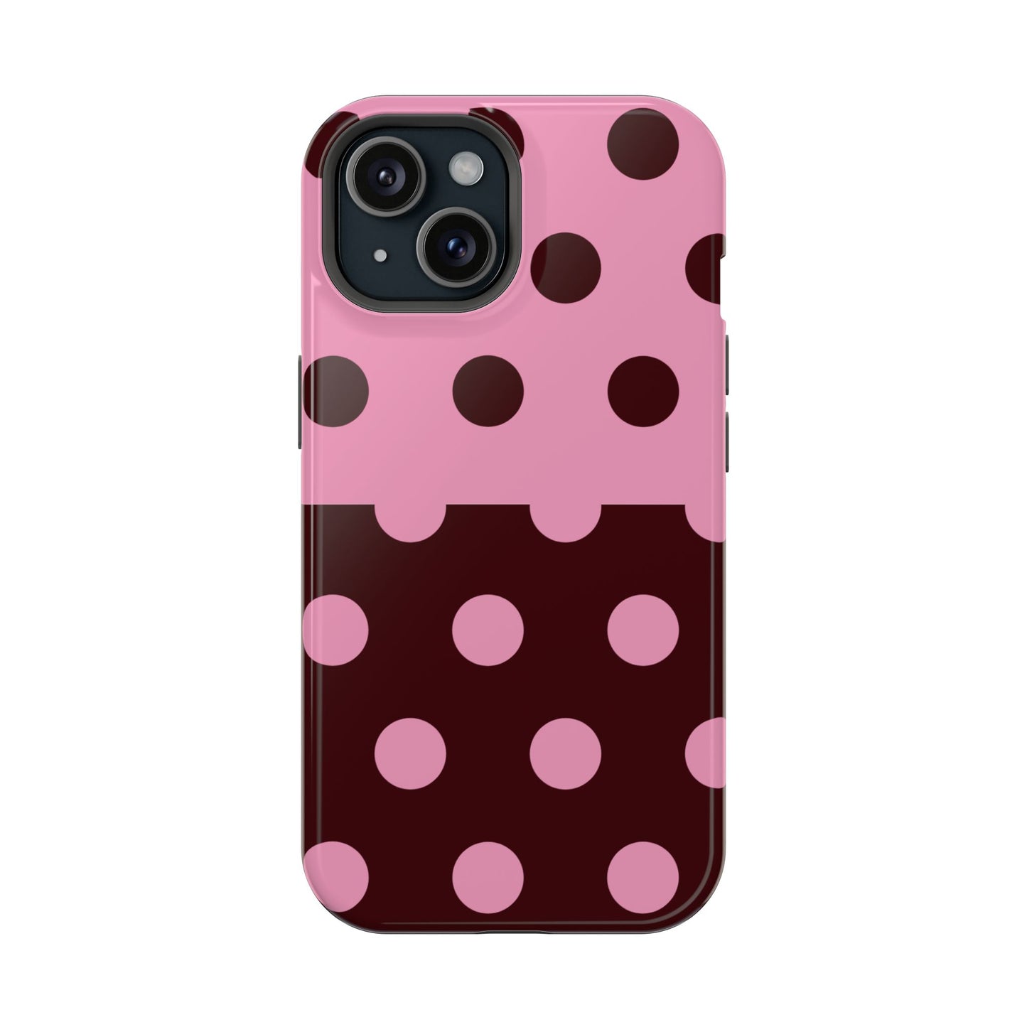 Pink Brown Polka Dot Split Case