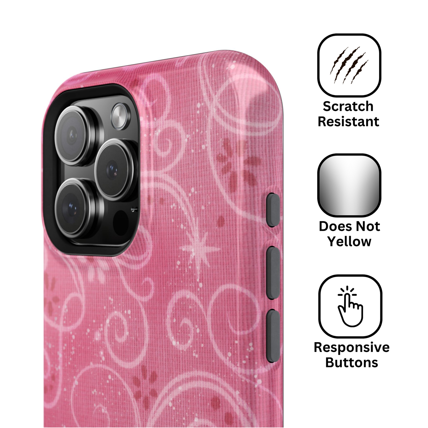 Pink Y2K Swirls Case