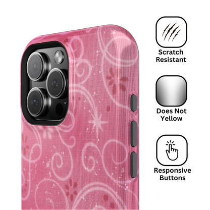 Pink Y2K Swirls Case