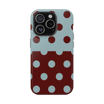 Blue Brown Polka Dot Split Case