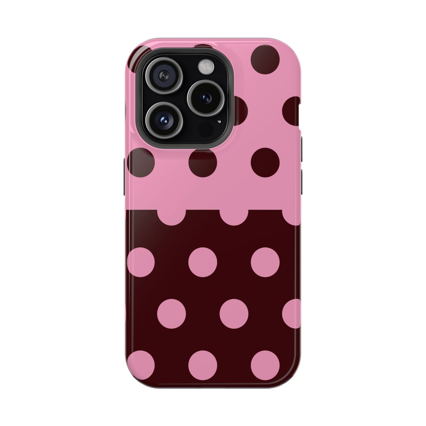 Pink Brown Polka Dot Split Case