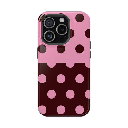 Pink Brown Polka Dot Split Case