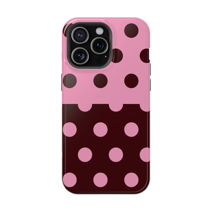 Pink Brown Polka Dot Split Case