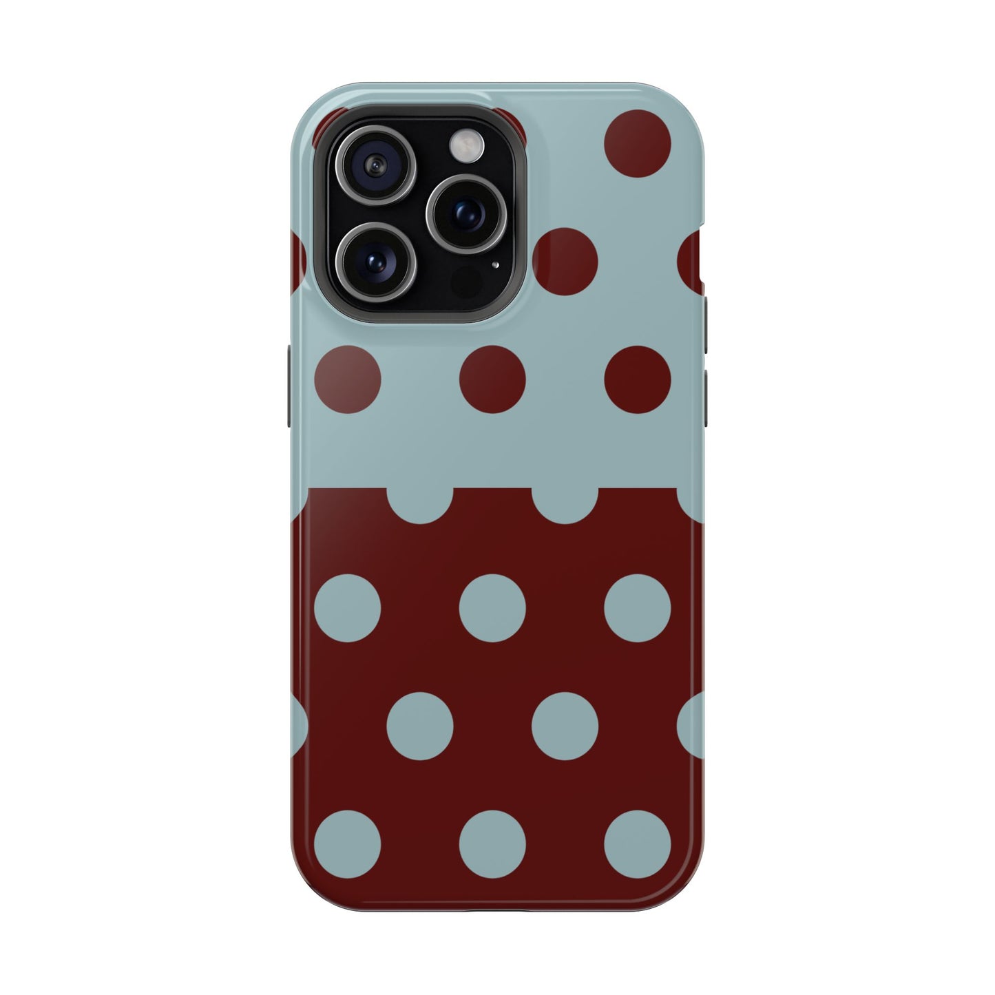 Blue Brown Polka Dot Split Case