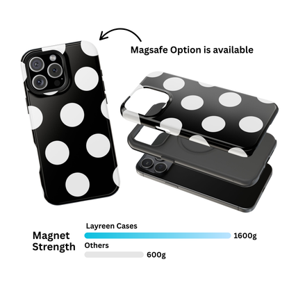 Black White Large Polka Dots
