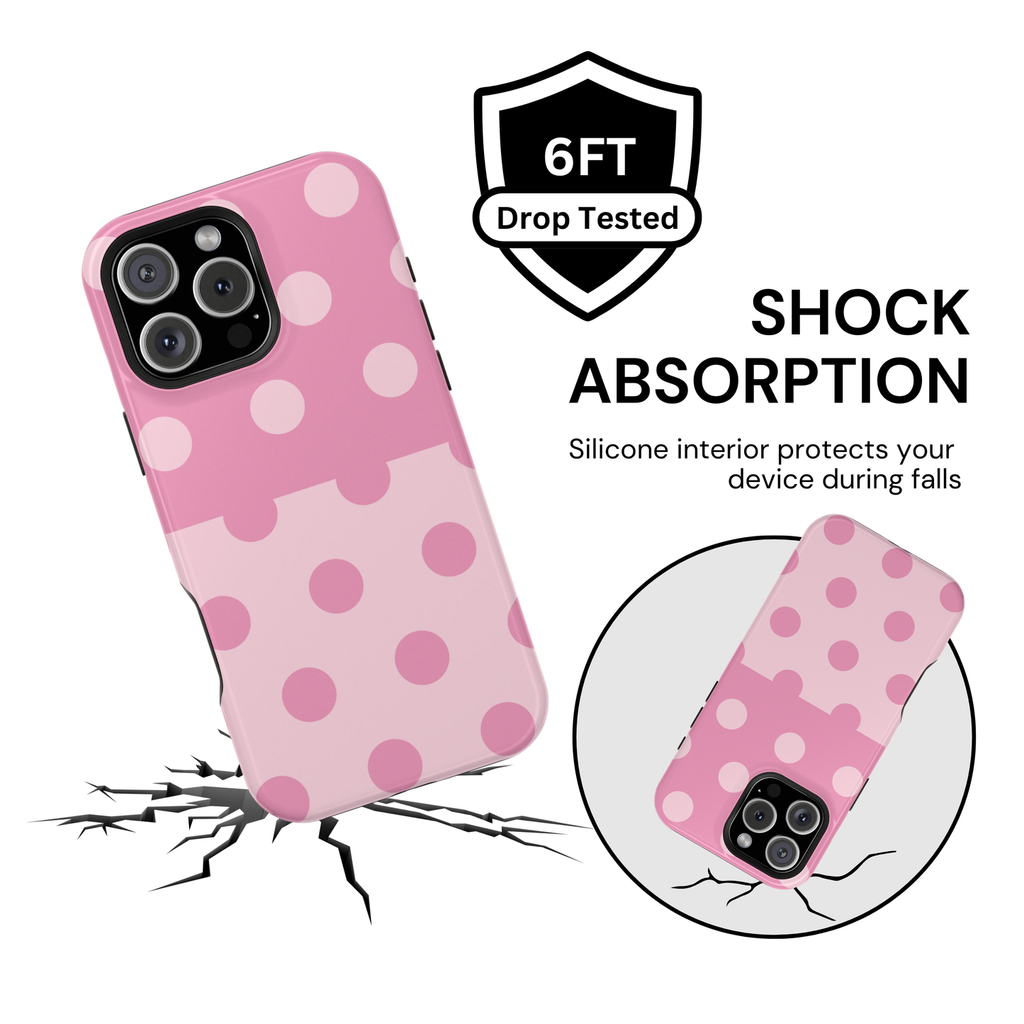 Pink Polka Dot Split