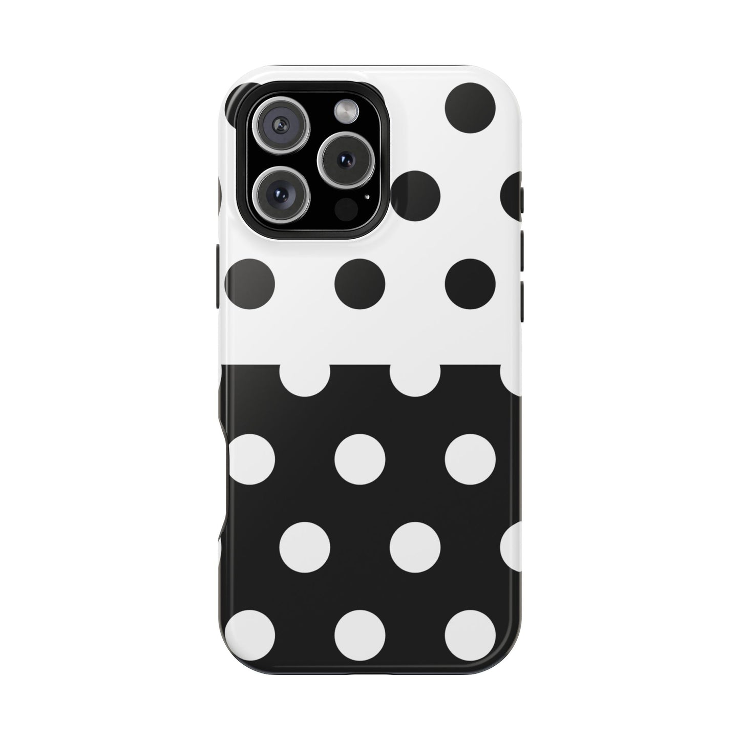 White And Black Polka Dot Split