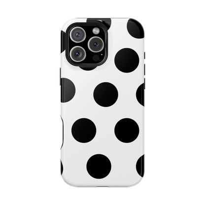 White Black Large Polka Dots