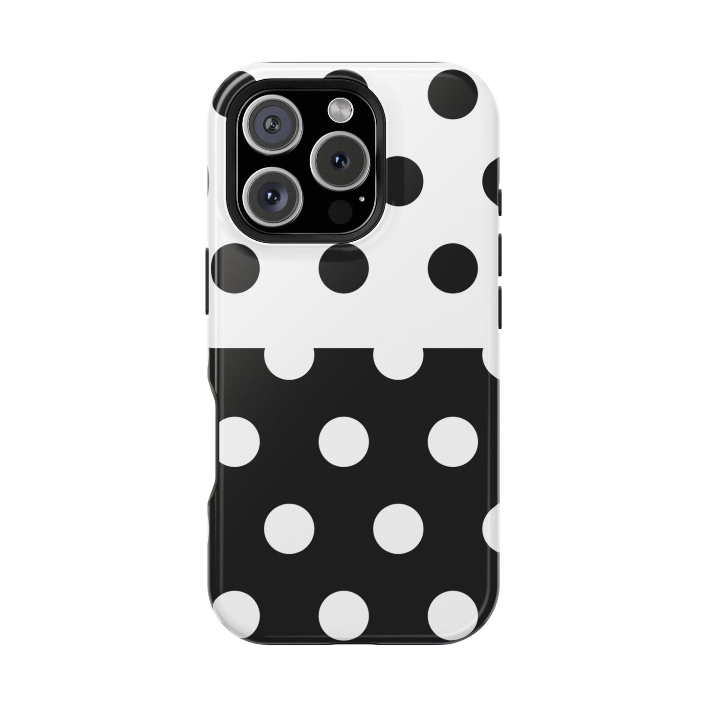 White And Black Polka Dot Split