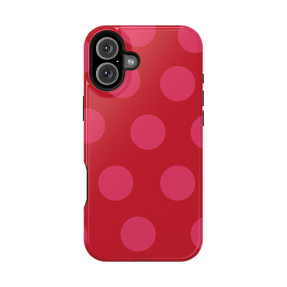 Cherry Pink Large Polka Dots