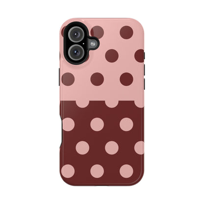 Pink And Red Polka Dot Split