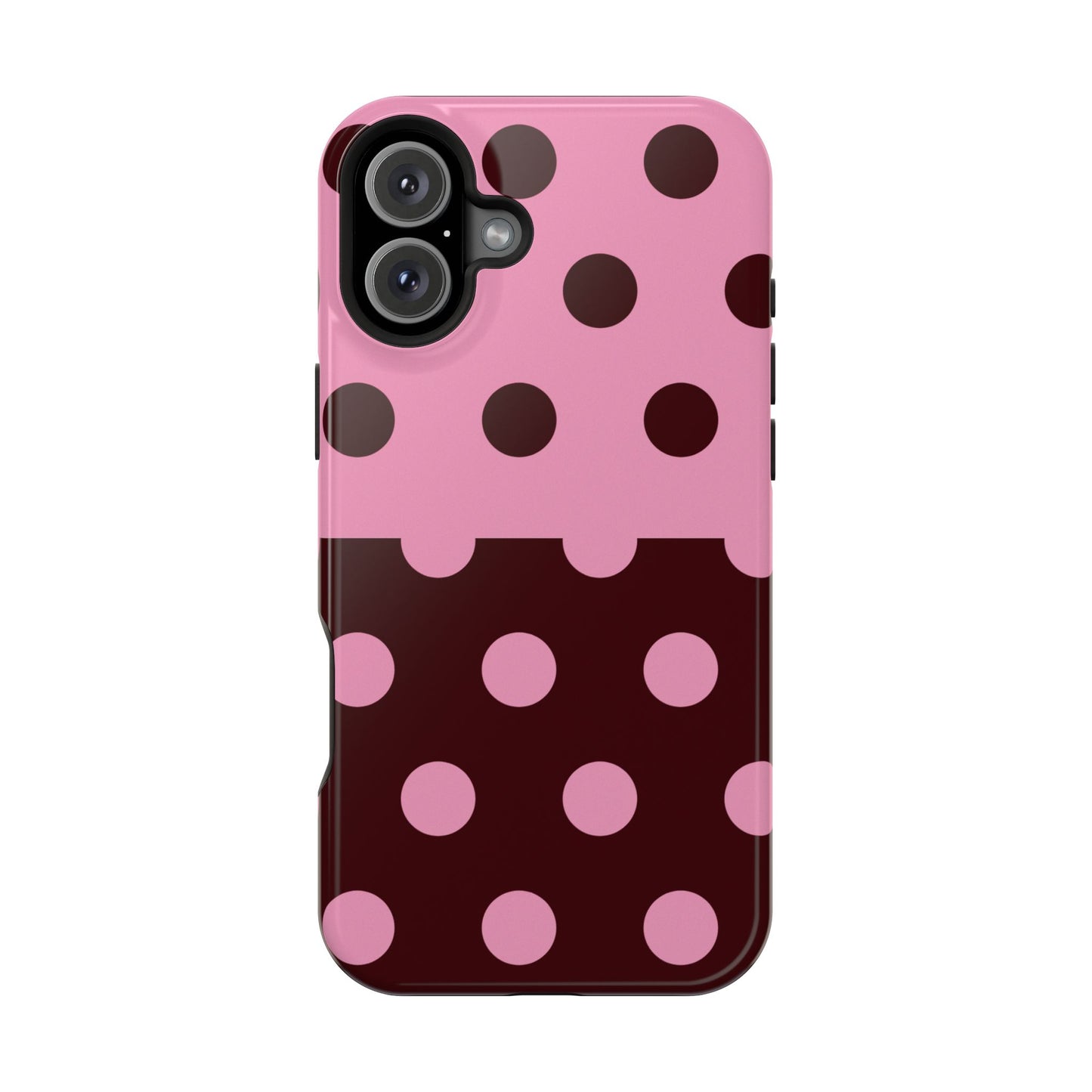Pink Brown Polka Dot Split Case