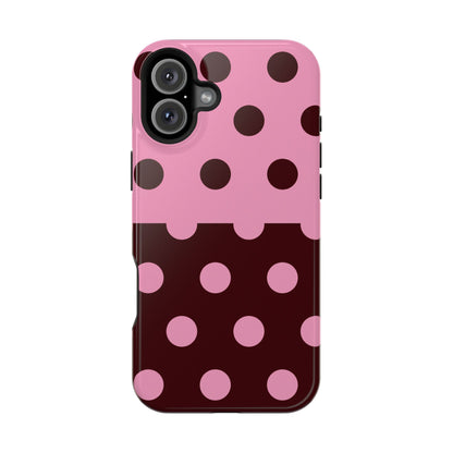 Pink Brown Polka Dot Split Case