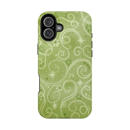 Green Y2K Swirls Case