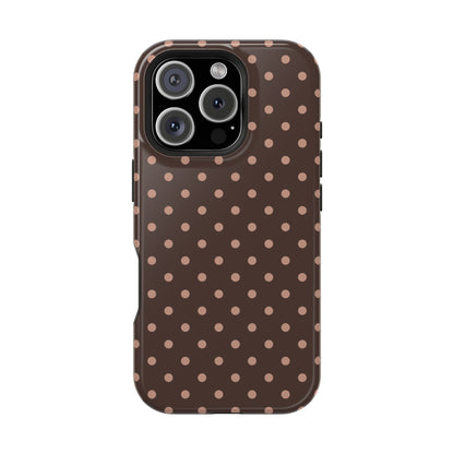 Polka Dot Mocha Case