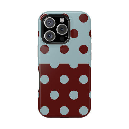 Blue Brown Polka Dot Split Case