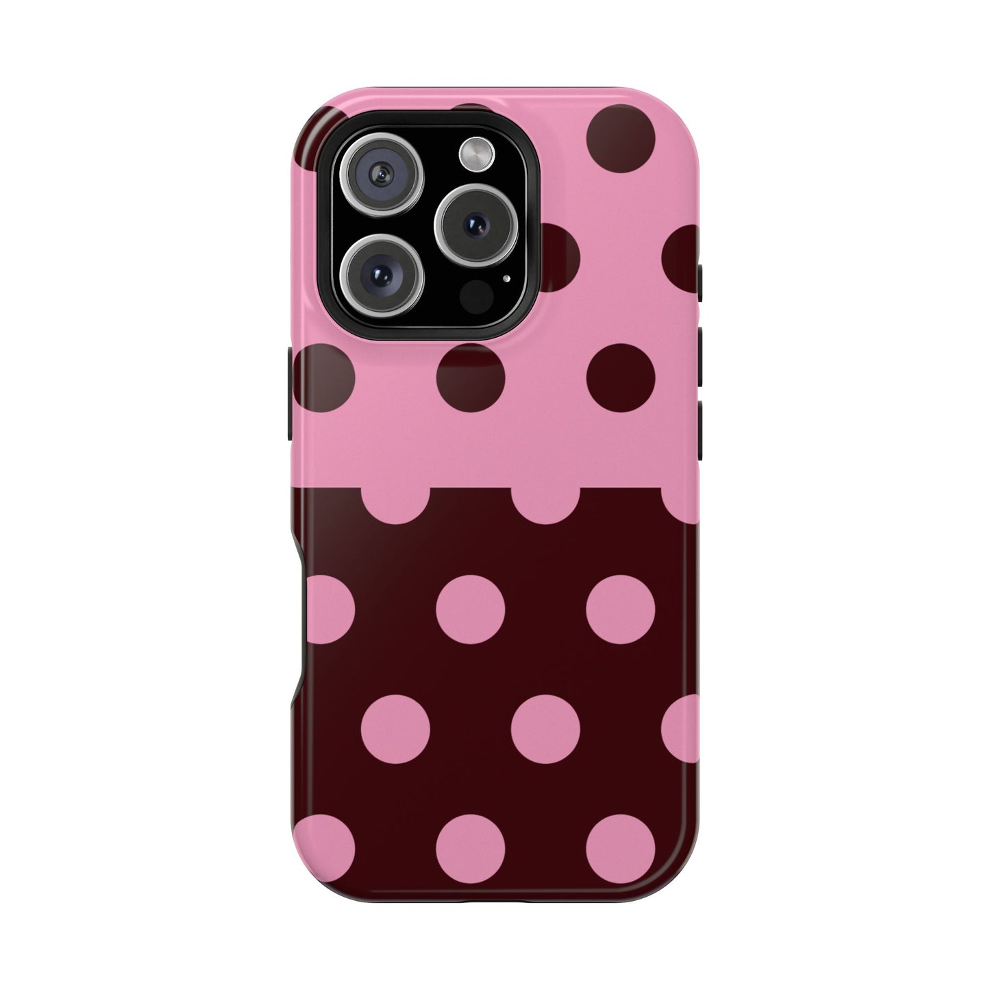 Pink Brown Polka Dot Split Case