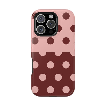 Pink And Red Polka Dot Split