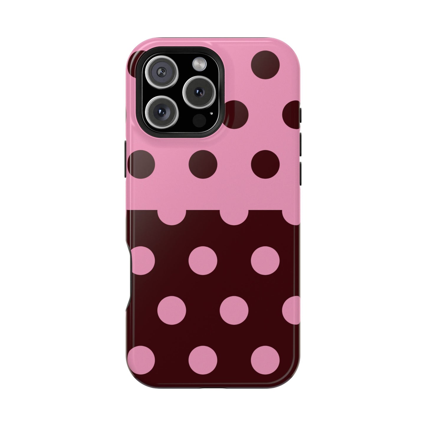 Pink Brown Polka Dot Split Case