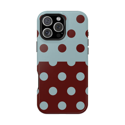 Blue Brown Polka Dot Split Case