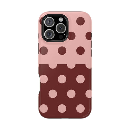 Pink And Red Polka Dot Split