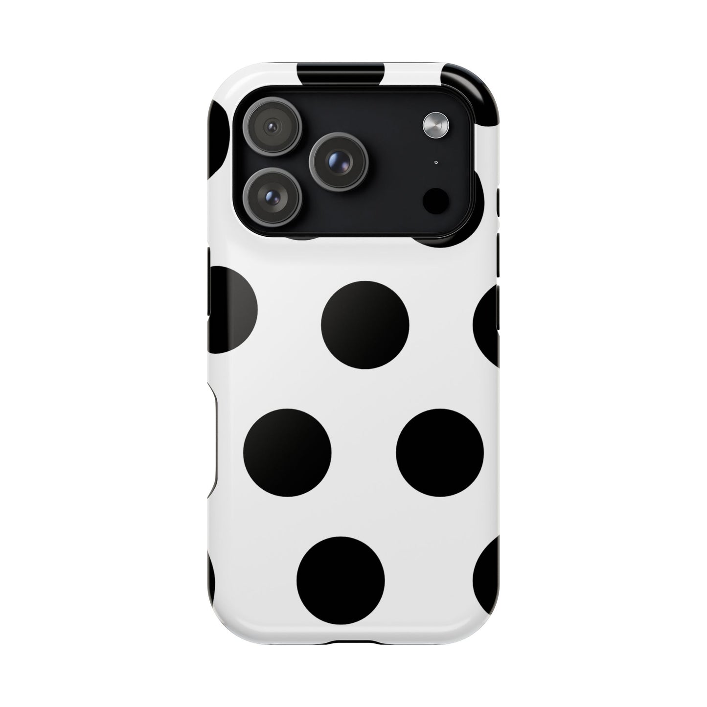 White Black Large Polka Dots
