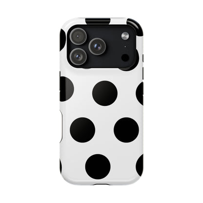 White Black Large Polka Dots