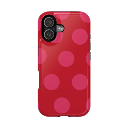 Cherry Pink Large Polka Dots