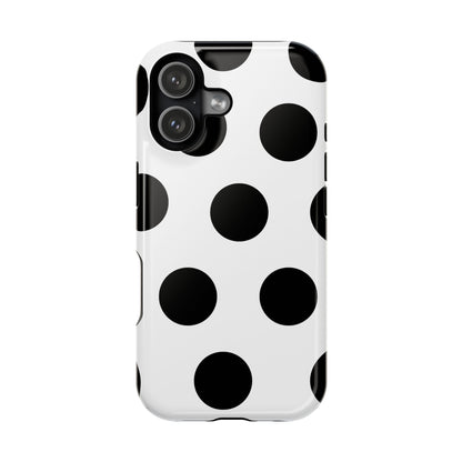 White Black Large Polka Dots